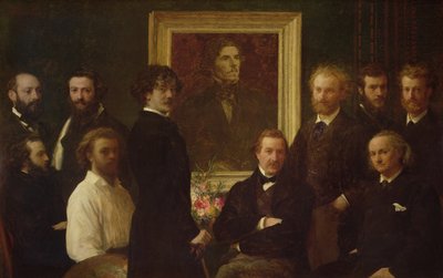Hommage aan Delacroix door Ignace Henri Jean Fantin Latour