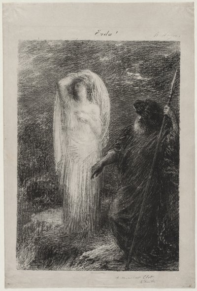 De evocatie van Erda, 1885 door Ignace Henri Jean Fantin Latour