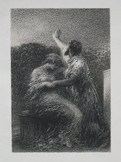 Le mage Baltajar et Fatime door Ignace Henri Jean Fantin Latour