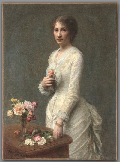 Madame Lerolle, 1882 door Ignace Henri Jean Fantin Latour