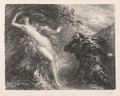 Manfred en Astarté, 1892 door Ignace Henri Jean Fantin Latour