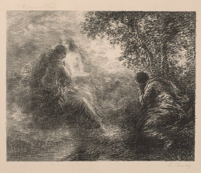 Muziek en poëzie, 1883 door Ignace Henri Jean Fantin Latour