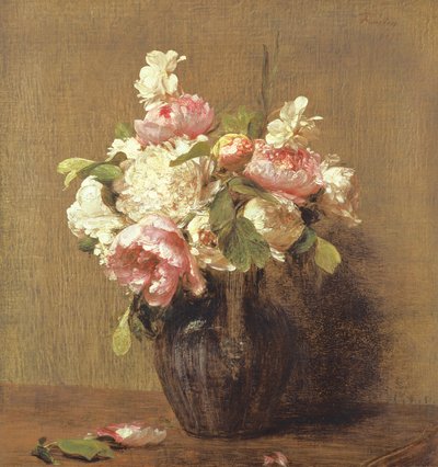Witte en Roze Pioenen, Narcissen door Ignace Henri Jean Fantin Latour