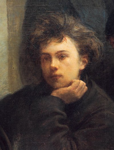 Portret van Arthur Rimbaud (detail) door Ignace Henri Jean Fantin Latour