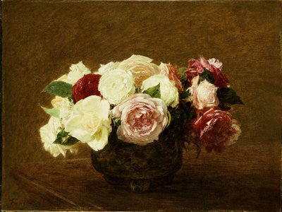 Rozen, 1894 door Ignace Henri Jean Fantin Latour