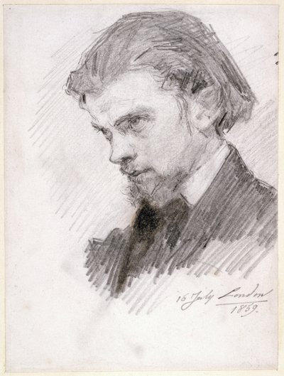 Zelfportret, 1859 door Ignace Henri Jean Fantin Latour
