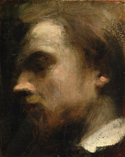 Zelfportret, ca. 1858 door Ignace Henri Jean Fantin Latour