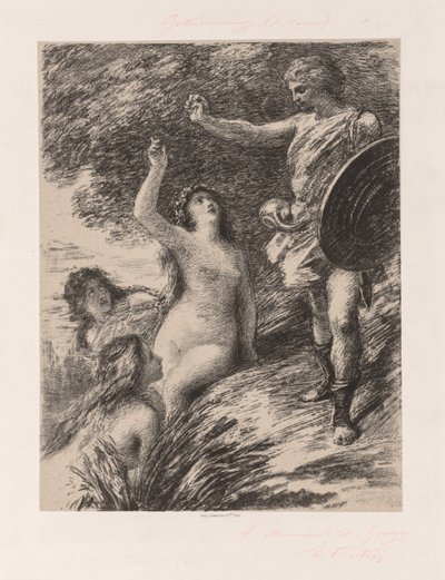 Siegfried en de Dochters van de Rijn door Ignace Henri Jean Fantin Latour