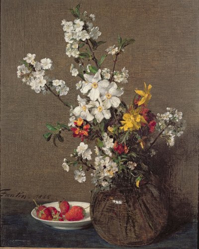Lenteboeket, 1865 door Ignace Henri Jean Fantin Latour