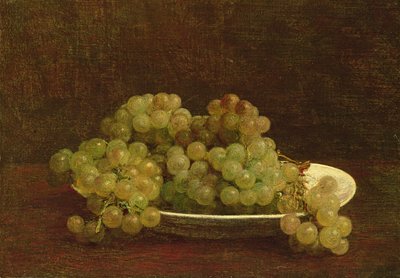 Stilleven van druiven, 1890 door Ignace Henri Jean Fantin Latour