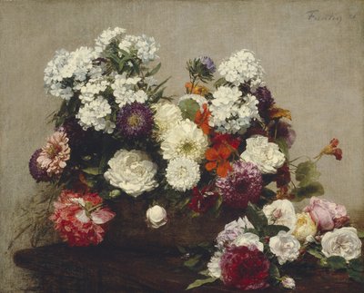 Stilleven met Bloemen, 1881 door Ignace Henri Jean Fantin Latour