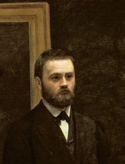 Atelier in Batignolles (detail) door Ignace Henri Jean Fantin Latour