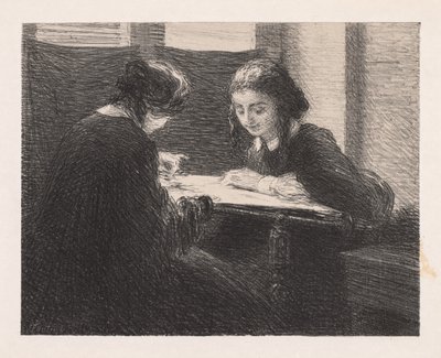 De Borduursters door Ignace Henri Jean Fantin Latour