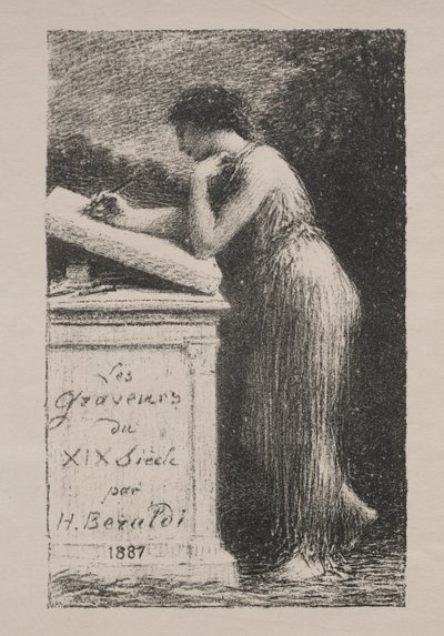 De lithografie, 1887 door Ignace Henri Jean Fantin Latour
