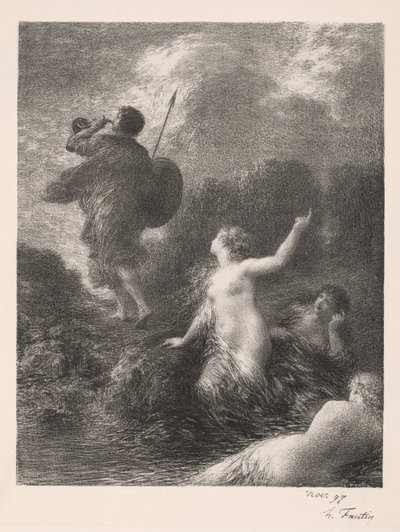Schemering der goden: Siegfried en de Rijndochters, 1897 door Ignace Henri Jean Fantin Latour