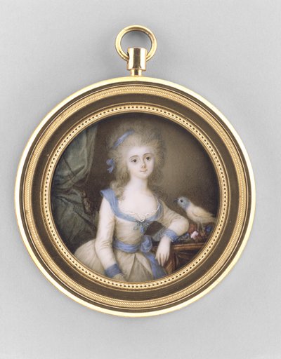Portret van een Vrouw door Ignace Jean Victor Campana