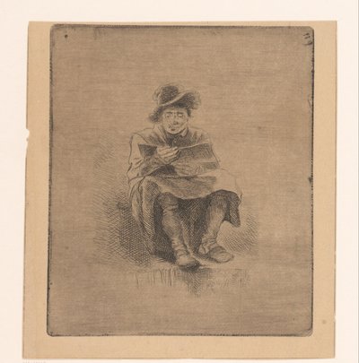 Lezende man door Ignace Joseph de Claussin (attributed to)