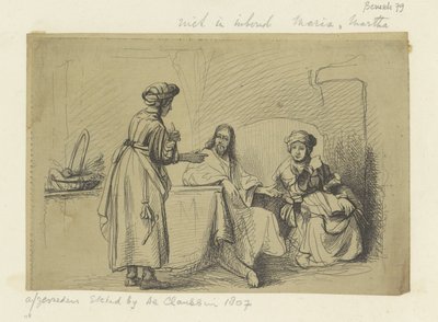 Christus bij Maria en Martha door Ignace Joseph de Claussin (possibly)