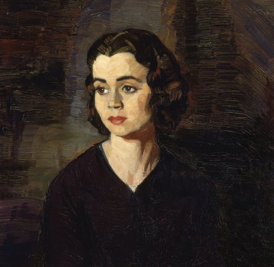 Portret van een dame - 20e eeuw door Ignacio Zuloaga y Zabaleta
