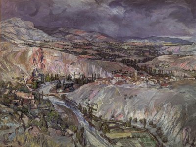 Platteland in Navarra – 20e eeuw door Ignacio Zuloaga y Zabaleta