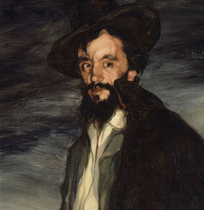 Detail portret van schilder Pablo Uranga – 1905 door Ignacio Zuloaga y Zabaleta