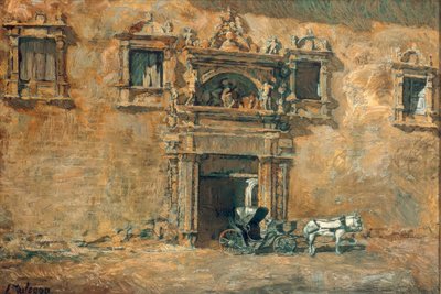 Het portaal van het Palacio van Peñaranda de Duero door Ignacio Zuloaga y Zabaleta