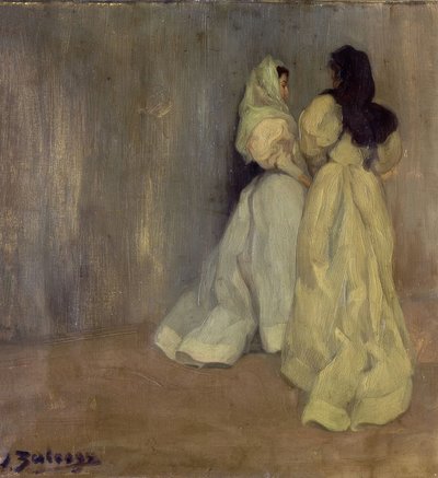 Studie in grijs – twee vrouwen – 1896 door Ignacio Zuloaga y Zabaleta