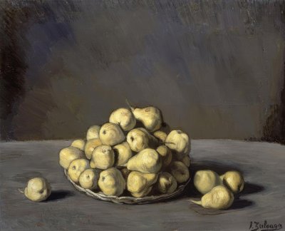 De peren van Don Guindo - Stilleven door Ignacio Zuloaga y Zabaleta