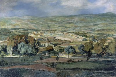 Landschap in Alhama, 1923 door Ignacio Zuloaga y Zabaleta