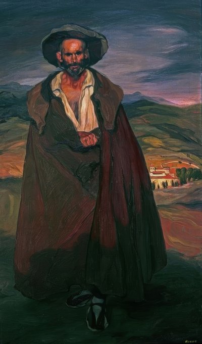 Man uit Segovia door Ignacio Zuloaga y Zabaleta