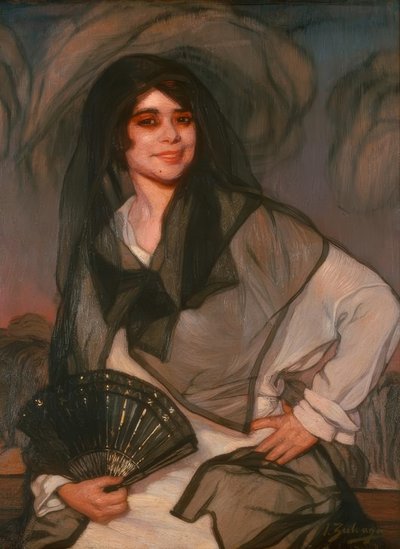 Mijn nicht Esperanza door Ignacio Zuloaga y Zabaleta
