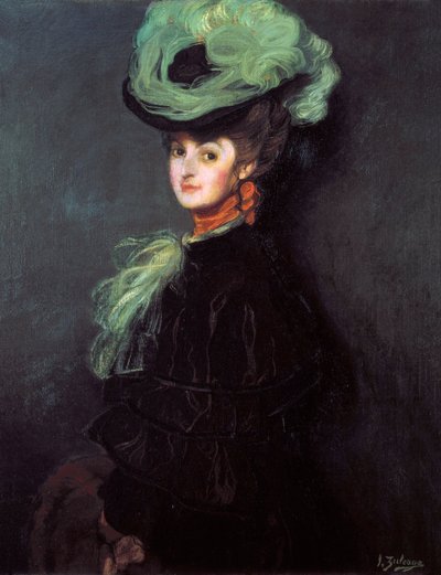 Portret van Anny Bourdin (?) door Ignacio Zuloaga y Zabaleta