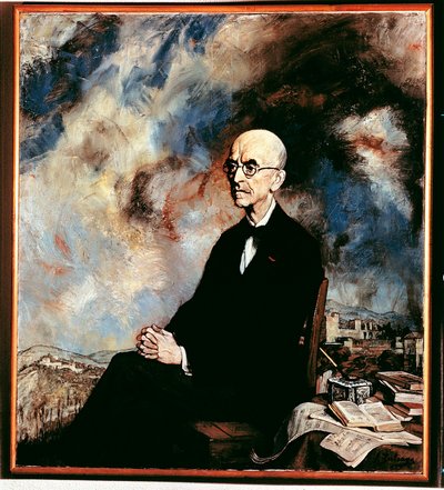 Portret van Manuel de Falla (1876-1946), Spaanse componist door Ignacio Zuloaga y Zabaleta