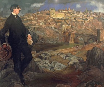 Portret van Maurice Barres (1862-1923) door Ignacio Zuloaga y Zabaleta