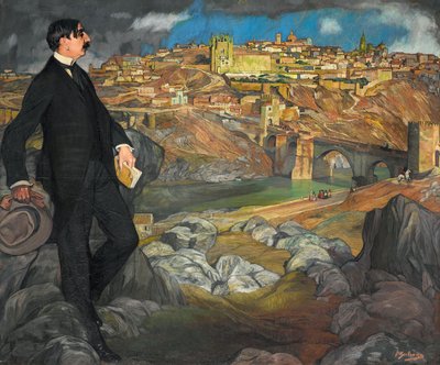 Portret van Maurice Barrès, 1913 door Ignacio Zuloaga y Zabaleta