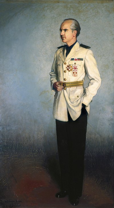 Portret van Ramon Serrano Suner, Spaanse rechter en politicus. door Ignacio Zuloaga y Zabaleta