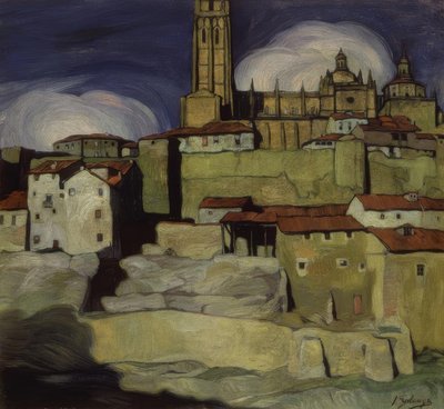 Kathedraal van Segovia door Ignacio Zuloaga y Zabaleta