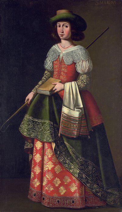 Heilige Margaretha van Antiochië als herderin door Ignacio de Ries