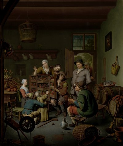 De vismarkt in Antwerpen door Ignatius Josephus van Regemorter