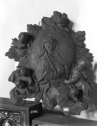 Medaille met de Madonna en engelen, c.1746 door Ignaz  Gunther