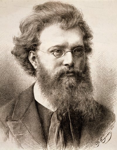 Portret van Hans Richter (gravure) door Ignaz Eigner