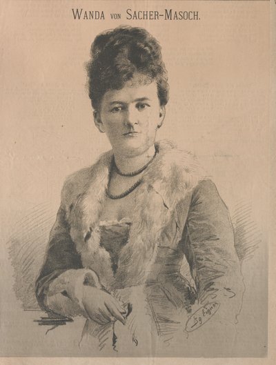 Schrijfster Wanda von Sacher-Masoch, geboren Angelika Aurora Rümelin, 1879 door Ignaz Eigner