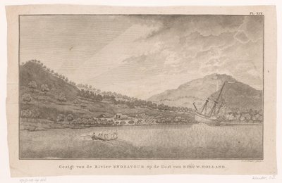 Gezicht op de rivier Endeavour in Australië door Ignaz Sebastian Klauber