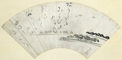 Akashi Bay, eind 18e eeuw door Ike Gyokuran