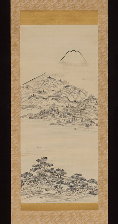 Mount Fuji, uitzicht vanaf Tago no Ura Bay door Ike no Taiga