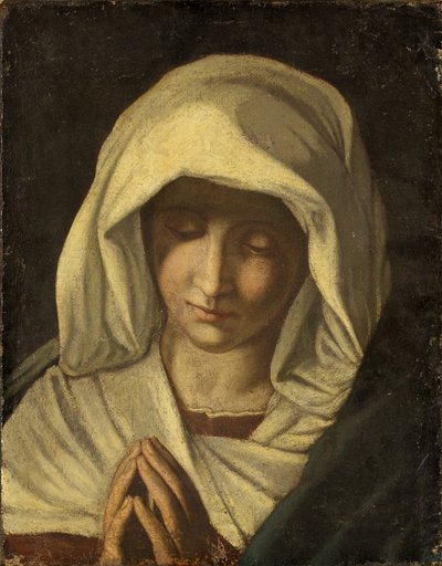 De Maagd in gebed, ca. 1800 door Il  Sassoferrato