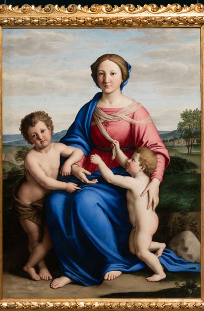 De Maagd Maria met het Kind Jezus en de Jonge Sint Jan door Il  Sassoferrato
