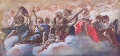 Concert van engelen door Il (1639 1709) Baciccio