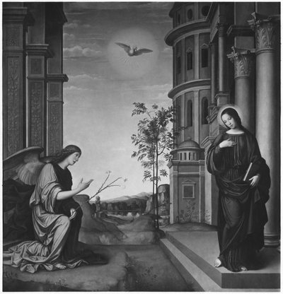 De Annunciatie, c.1502 door Il Francia
