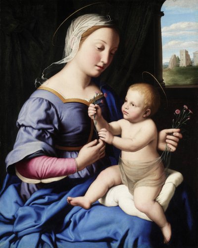 Madonna en Kind door Il Sassoferrato